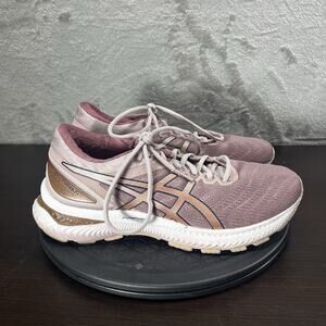 Asics Gel-Nimbus 22 Women's Size 8.5 Rose Gold Lace Up Running Shoes